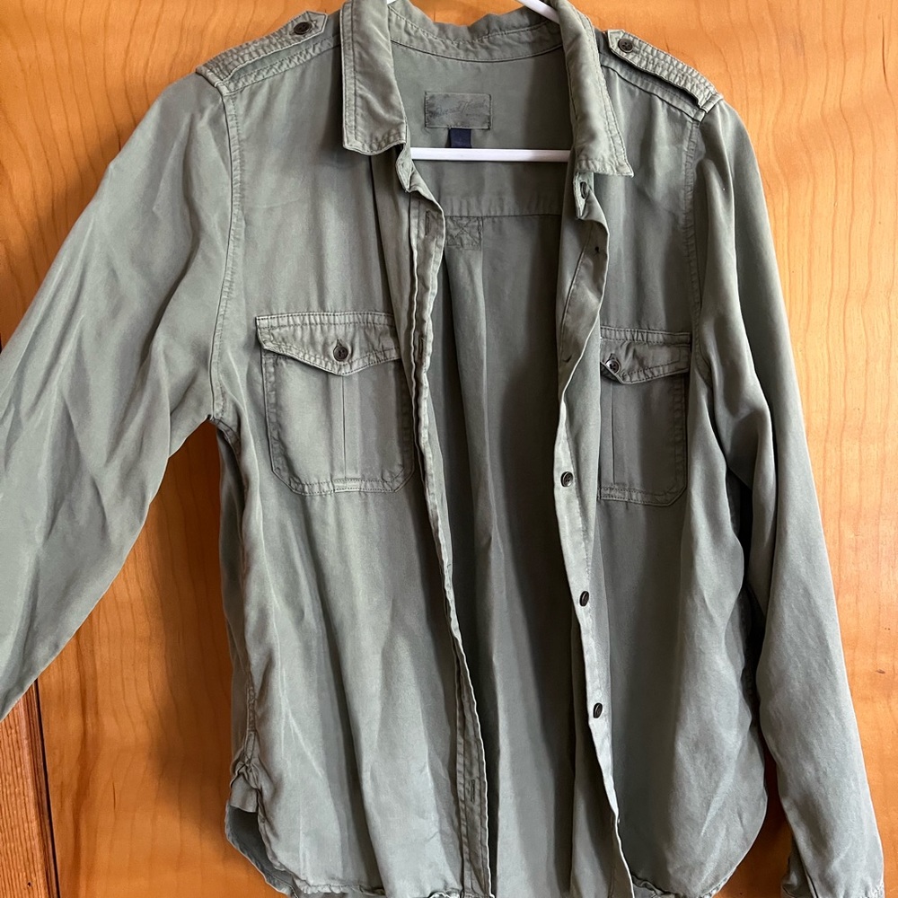 Army Green Button Down